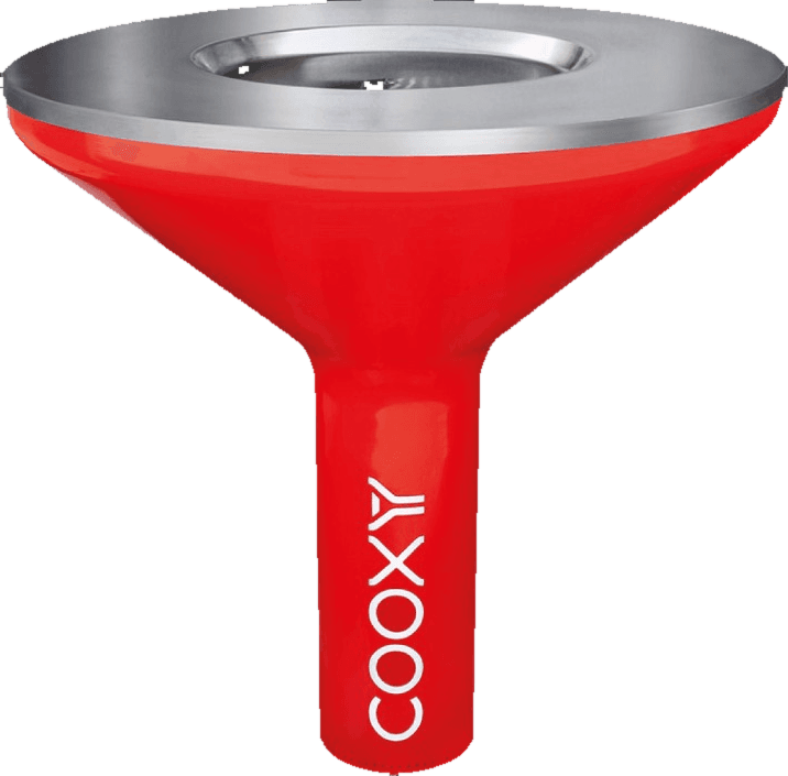 COOXY rouge, plateau en inox